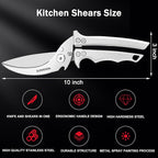 Heavy Duty Poultry Shears Meat Cutting Dishwasher Safe and Food Stainless - Image 4