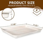 Wildone 2 Pack Half Sheet Baking Pans, Honeycomb Embossed Nonstick Baking Sheet - Image 2