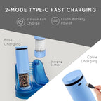 Flendy Electric Salt and Pepper Grinder Set Rechargeable, Automatic Salt and - Image 5