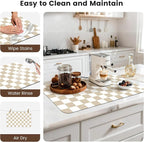 17" x 32" Checkered Dish Drying Mat - Image 7