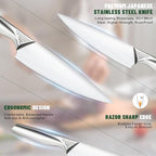 Knife Set, EWFEN 14-Piece Kitchen Knife Set - Image 5
