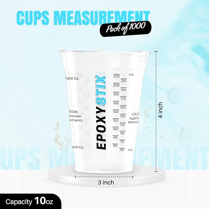 10oz Disposable Graduated Cups for Mixing Epoxy Resin - Image 3