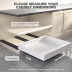 Seinloes 4 Pack Pull Out Cabinet Organizer 22" Deep, Full Extension 3 Slide - Image 2