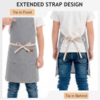 2 Pack Stripes Kids Apron, Kids Cooking Aprons - Image 3