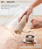 LUNA&MANTHA Glass Pitcher, 2 Liter 68oz Water Pitcher - Image 5