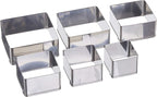 Ateco Plain Edge Square Cutters in Graduated Sizes, Stainless Steel by Ateco