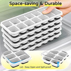 Ice Cube Tray 5 Pack, Stackable Silicone Ice Cube Trays - Image 5