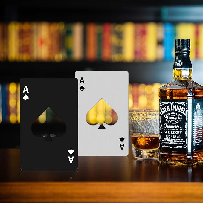 HexinYigjly10Pcs Ace of Spades Bottle Openers, Poker Card Bottle Openers - Image 7