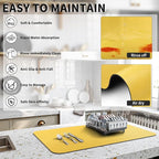 HotLive Dish Drying Mat for Kitchen Counter, Heat Resistant Drainer Mats - Image 4