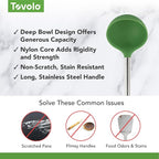 Tovolo Silicone Ladle With Stainless Steel Handle Deep Soup Ladle - Image 3
