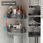 Voldra Corner Shower Caddy Suction Cup, 1 Pack Corner Shower Shelves No Drilling - Image 2