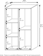 Furinno LUDER Book Shelf, 5-Cube Bookshelf, Reversible Bookcase, 9.4 x 19.5 x - Image 3