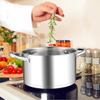 Leonyo 5 Quart Stock Pot with Lid, 18/10 3-ply Stainless Steel Stockpot - Image 8