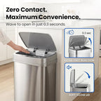 Ninestars 13 Gallon Odor Neutralizing Smart Trash Can, UV + Ozone Dual - Image 3