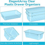 ElegantArray 12-Piece Drawer Organizer Set, 4 Sizes Versatile Plastic Vanity - Image 3
