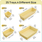 Vtopmart 25 PCS Plastic Drawer Organizers Set, 4-Size Versatile Bathroom and - Image 2