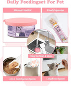 6 PCS Cat Food Can Covers Set, Reusable Silicone Can Lids - Image 7