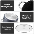 BEZIA 12 Quart Cooking Pot, Large Non Stick Induction Stock Pots - Image 6