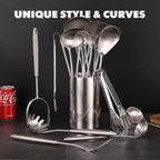 18/10 Stainless Steel Cooking Utensils Set - Image 3