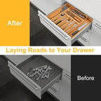 Large Premium Bamboo Silverware Organizer - Image 3