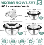 TeamFar Mixing Bowls, For Kitchen Mixing/Baking/Storing/Prepping, Visible & - Image 2