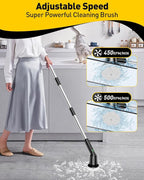 Electric Spin Scrubber for Cleaning Bathroom, Shower Scrubber Rotary Floor - Image 3