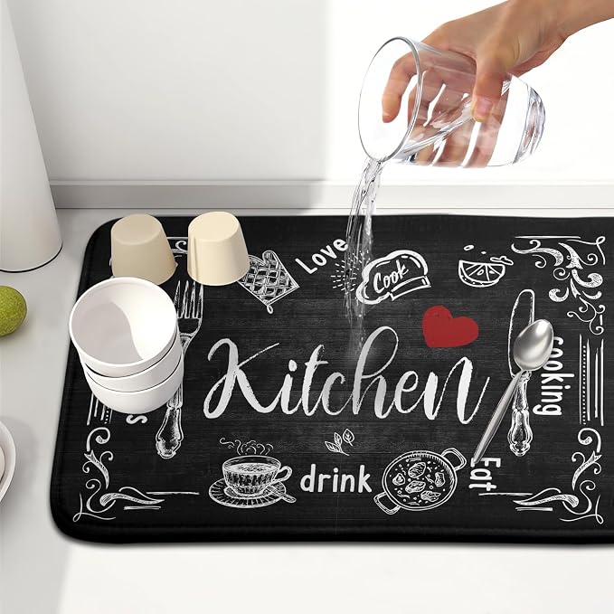 Dish Drying Mats for Kitchen Counter 16 x 18 Inch, Kitchen Drying Mat - Image 6