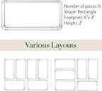 STORi SimpleSort 6-Piece Stackable Clear Drawer Organizer Set | 6" x 3" x 2" - Image 5