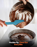 Silicone Heavy-Duty Spatula, Sturdy Bpa-Free Matte Silicone, Wooden Handle - Image 3