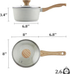 SENSARTE White Ceramic Nonstick Saucepan - Image 8