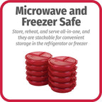 GoodCook Meal Prep Containers Set Microwave & Dishwasher-Safe Round Food - Image 6
