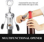 KORCCI Wine Opener, Heavy-Duty Zinc Alloy Wing Corkscrew, Premium Beer Bottle - Image 4