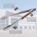 12 & 16 Inch Food Tongs Set, Food Grade Stainless Steel Kitchen Tongs - Image 4
