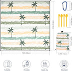 HIHOHO Beach Blanket Waterproof Sandproof Extra Large Beach Mat 79" X - Image 2