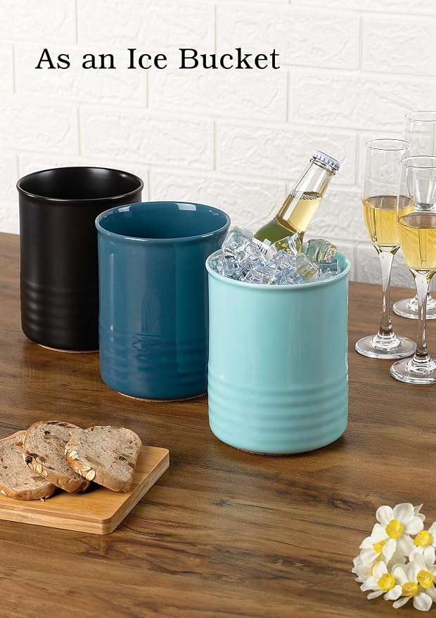 ABRUTY Utensil Holder, 6.7" Ceramic Kitchen Utensil Crock - Image 9