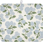 Blue Hydrangea Floral Dish Drying Mat by Unknown