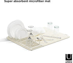 Umbra Udry Dish Rack with Movable Pegs and Microfiber Drying Mat – Space-Saving - Image 6