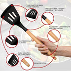 Kitchen Utensils Set of 12, E-far Silicone Cooking Utensils - Image 4