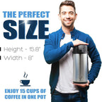 Coffee Carafe for Keeping Hot - 102oz/3L Airpot Coffee Dispenser - Insulated - Image 6