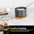 Guy Fieri's Flavortown Laser Titanium 2-Quart Sauce Pan - Image 3