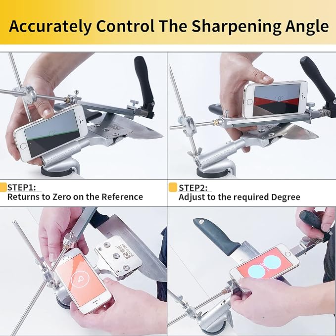 CWOVRS Knife Sharpening System, RX-008 Professional Knife Sharpener, 360° Flip - Image 5
