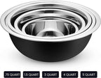 WHYSKO Stainless Steel Mixing Bowl Set, 10 Piece Stainless Steel Mixing Bowls - Image 5