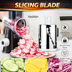 Manual Rotary Cheese Grater for Kitchen, Vegetable Slicer, 3-in-1 Hand Crank - Image 7
