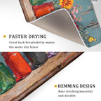 Dish Drying Mat for Kitchen Counter 18x24, Spring Summer Floral Decorative - Image 3