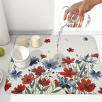 4th of July Floral Dish Drying Mat - Image 6