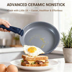 Ammeloo 18-Piece Ceramic Pots and Pans Set Non Stick, Non Toxic Cookware Set - Image 3