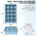 Silicone Ice Cube Trays 3Packs, Easy Release Ice Cube Molds - Image 2