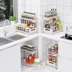Under Sink Organizer, Heavy Duty Metal Pull Out Cabinet Organizer Slide Out - Image 4