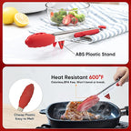 5-Pack Silicone Tongs for Cooking, Maywe Tanso 4PCS 13-Inch Kitchen Tongs - Image 3