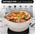 TeamFar 5Qt Dutch Oven, Enameled Cast Iron Dutch Oven - Image 5